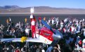 Pilot Steven Hinton celebrates being named the youngest-ever champion pilot at the 2009 Reno National Championship Air Races